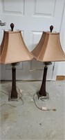 Tall Buffet lamps with wood look base
