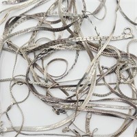 46.5 Grams of Sterling Silver Chains