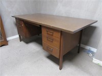 A Teak Mid Century Modern Executive Desk