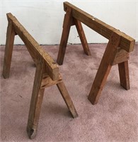 Pair of Wooden Saw Horses