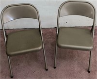 Pair of Metal Folding Chairs