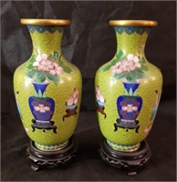 Pair of Oriental Vases & Stands