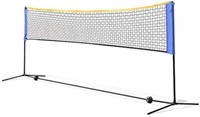 Like New FEMOR Portable Badminton Tennis Net Set,