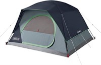 Open Box Coleman Camping Tent, Skydome Blue, 4 Per