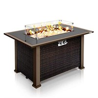 Open Box Outdoor Propane Fire Pit Table - CSA Appr
