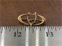 14k Gold & Ruby Pin, 1.51 gram