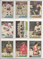 Lot of 9 1977-78 O-Pee-Chee Hockey cards