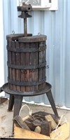 Antique Wine Grape Press On Stand With Extras!