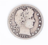 Coin 1914-S  Barber Quarter in Good