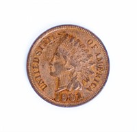 Coin 1901  Indian Head Cent Gem Red & Brown Unc.