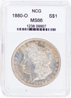 Coin 1880-O Morgan Silver Dollar NCG MS66
