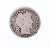 Coin 1895  Barber Dime in Good  Rare Date