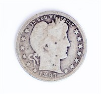 Coin 1897-O  Barber Quarter in Good