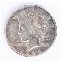 Coin 1924-S Peace Silver Dollar Choice AU