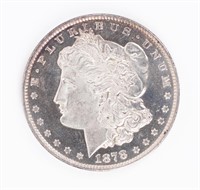 Coin 1878  Morgan Silver Dollar Proof Like Gem BU