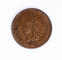 Coin 1876 Indian Head Cent Very Fine
