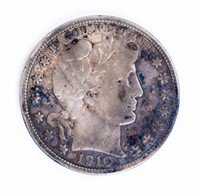Coin 1910-S Barber Half Dollar in Fine