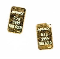 Coin 2 Gold  0.5 Gram Gold Bars Total 1 Gram
