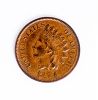 Coin 1894  Indian Head Cent in Choice AU.