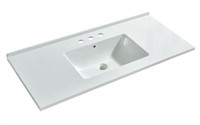 Vanity Top w ntergrated Sink- 49" x 22", White