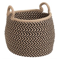 Taupe/Black Preve Fabric Basket