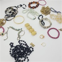 Lot of Costume Jewelry w/ Sterling