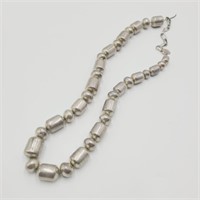 Signed SH Sterling Bead Necklace (72 grams)