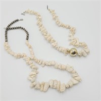 Pair of Beaded Shell Necklaces