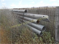 Lot scrap aluminum pipe used for windbreak