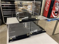 Qty (3) Acrylic Display Cases - Mirrored