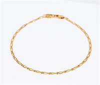 Jewelry 18kt Yellow Gold Chain Bracelet