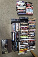 70+ DVDs and 20 vhs tapes