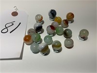 20 Assorted Vintage Glass Marbles