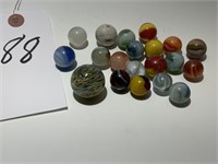 20 Assorted Vintage Glass Marbles