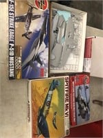 Group of airplane models
