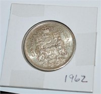 Canada 1962 50 Cent Silver Coin