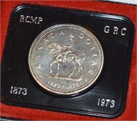 Canada 1973 Silver Dollar RCMP Mountie 1873 1973
