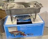 2 Stackable Stainless Steel Chafer