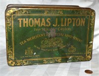 Early Thomas J. Lipton 3 lb. Tea Tin c.1930's