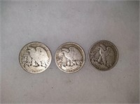 3 liberty half dollars