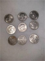 9 liberty dollar coins