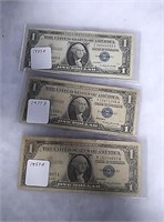 2 1957a bills and one 1957 b
