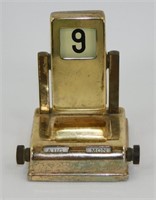 Vintage Brass Flip Perpetual Desk Calendar