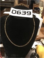 18" GOLD TONE 925 NECKLACE