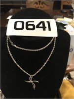 22: STERLING NECKLACE WITH CROSS