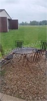 4 piece wrought iron outdoor patio set