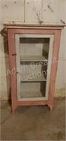 Antique solid wood pie cabinet, 13.5 in deep X