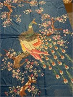 Beautiful oriental style peacock tablecloth