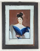 Mid-19th Century Reverse on Glass Portrait