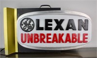 Vintage GE Lexan Unbreakable Salesman Sample Sign